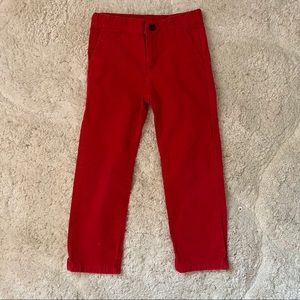Janie and Jack red corduroy pants